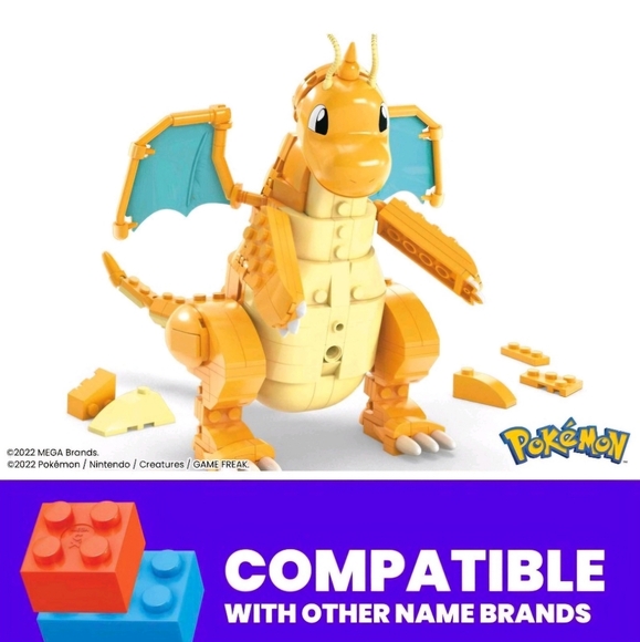 NIB Mattel MEGA Pokémon Deagonite Building Block Set - Picture 6 of 9